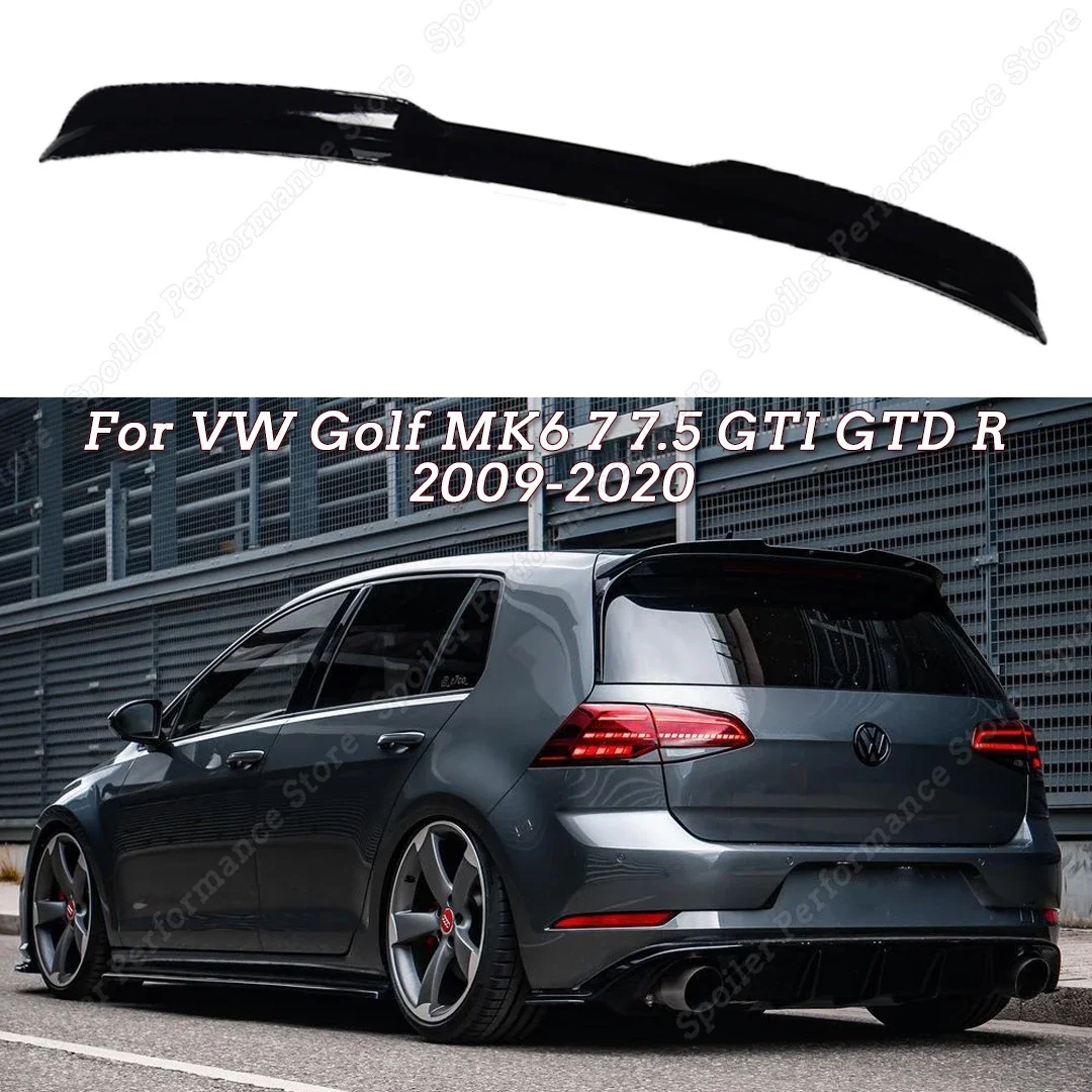 

For Volkswagen VW Golf 6 7 7.5 MK6 7 7.5 GTI GTD R 2009-2020 Gloss Black Maxton Style Rear Roof Spoiler Wing Body Kits Tuning