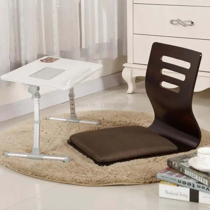 

(2pcs/lot) Japanese Chair Design Home Living Room Furniture Kotatsu Table Chair Tatami Zaisu LegLess Floor Chair Black Finish