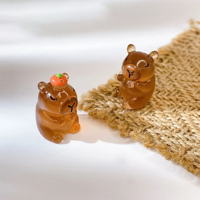 Lot 100 Pièces Animaux Figurines Capybara Miniatures Lot De 100 - Déco Nail Art, Jardins Féeriques - ABS Détailé - 100g Figurines Diorama Animaux