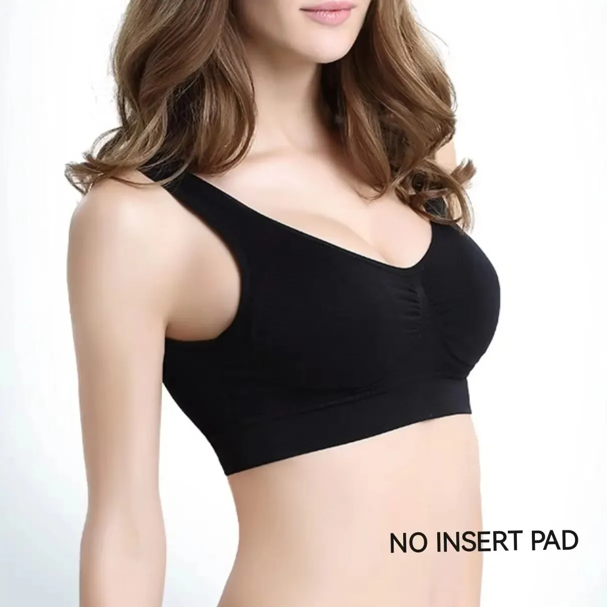 Women Seamless Bras Camisole Underwear Crop Top XXL 3XL Pure Color Sports Gym Running Fitness Yoga women lingerie bra