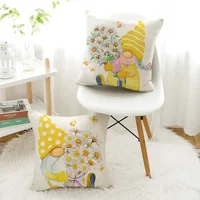 40x40cm Outdoor Yellow Pillowcase Spring and Summer Decoration Cushion Cover Family Decoration Garden Sofa Daisy 4
