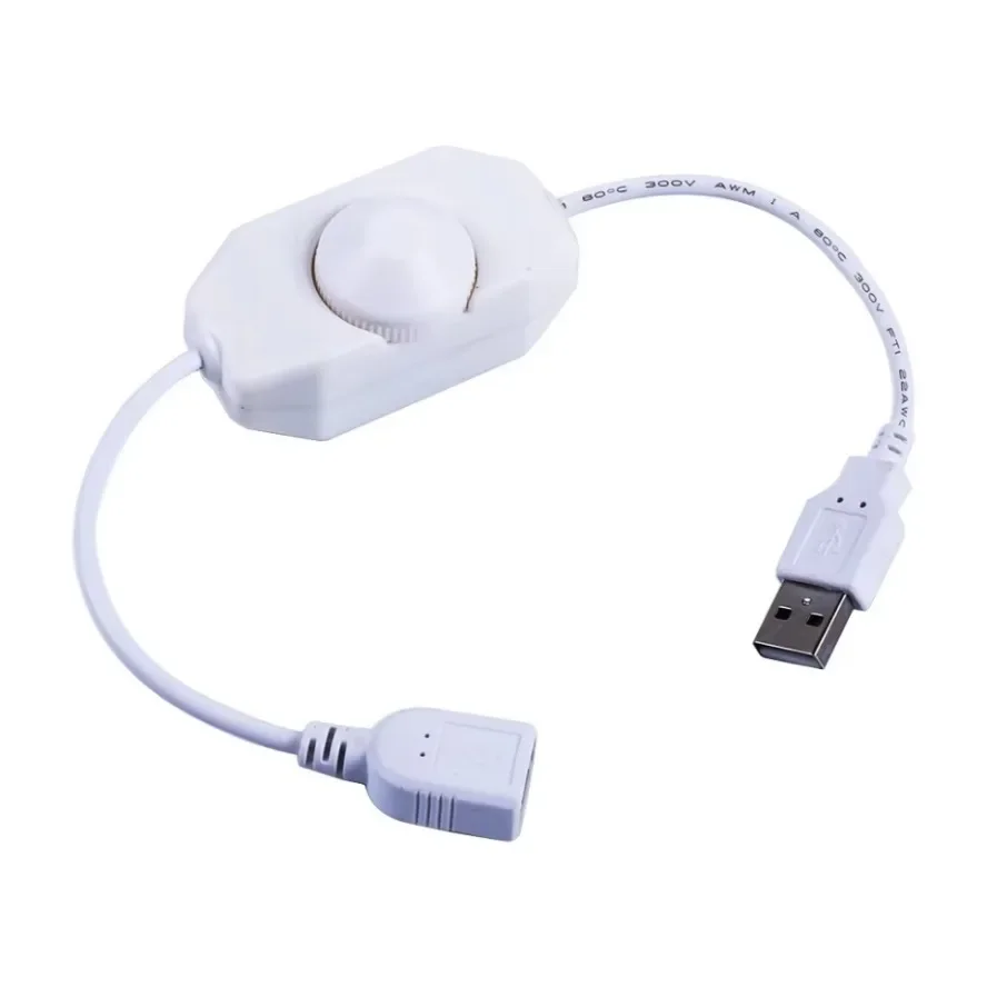 6 Types DC 5V LED Knob Dimmer Switch USB Female To Male Extension Cord with Rotary ON OFF Controller White Black Strips Lights led strip controller,led dimmer switch,led dimmer controller,led strip switch,led string dimmer,power cords dimmer switch