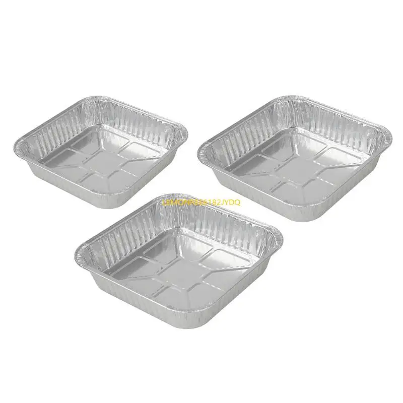 M7DF 20pcs Aluminium Foil Baking Trays for Oven and BBQ Air Fryers Liners Accessories Oil-proof Nonstick Containers