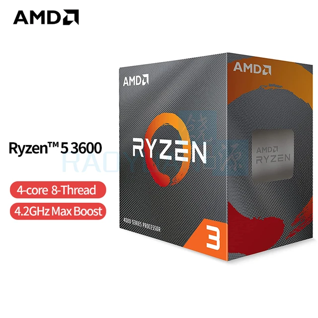 AMD Ryzen 5  R5  3.6 GHz Six Core Twelve Thread CPU