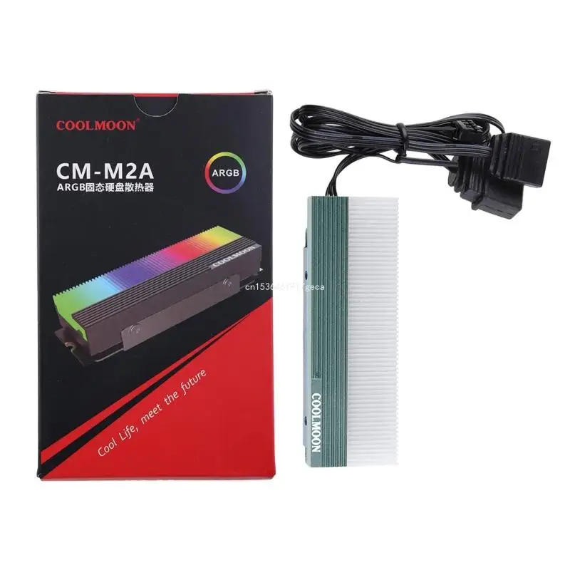 Для M.2 2280 SSD HDD радиатор 5 В твердотельный кулер для жесткого диска с RGB Thermal P Прямая поставка