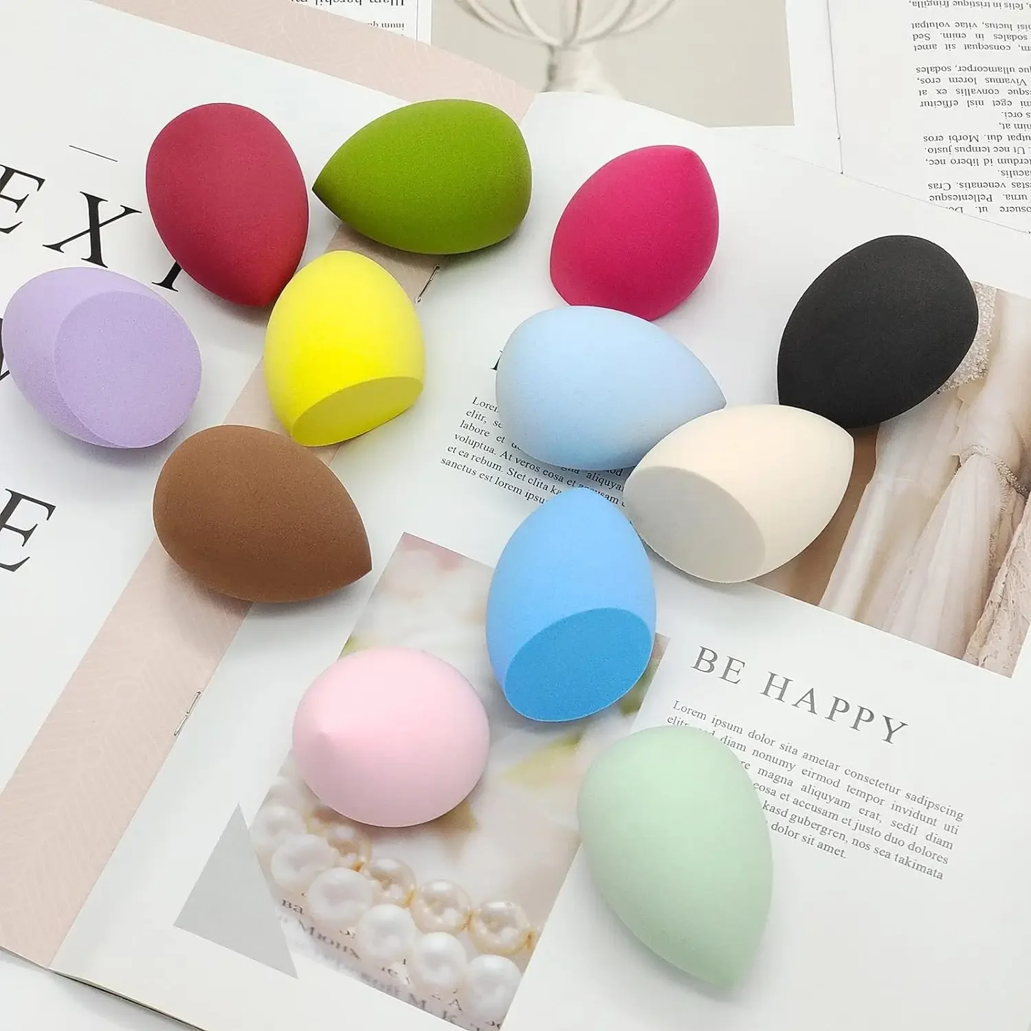 10-Piece Versatile Makeup Sponge Set for Flawless Application of Liquid, Cream, and Powder Products