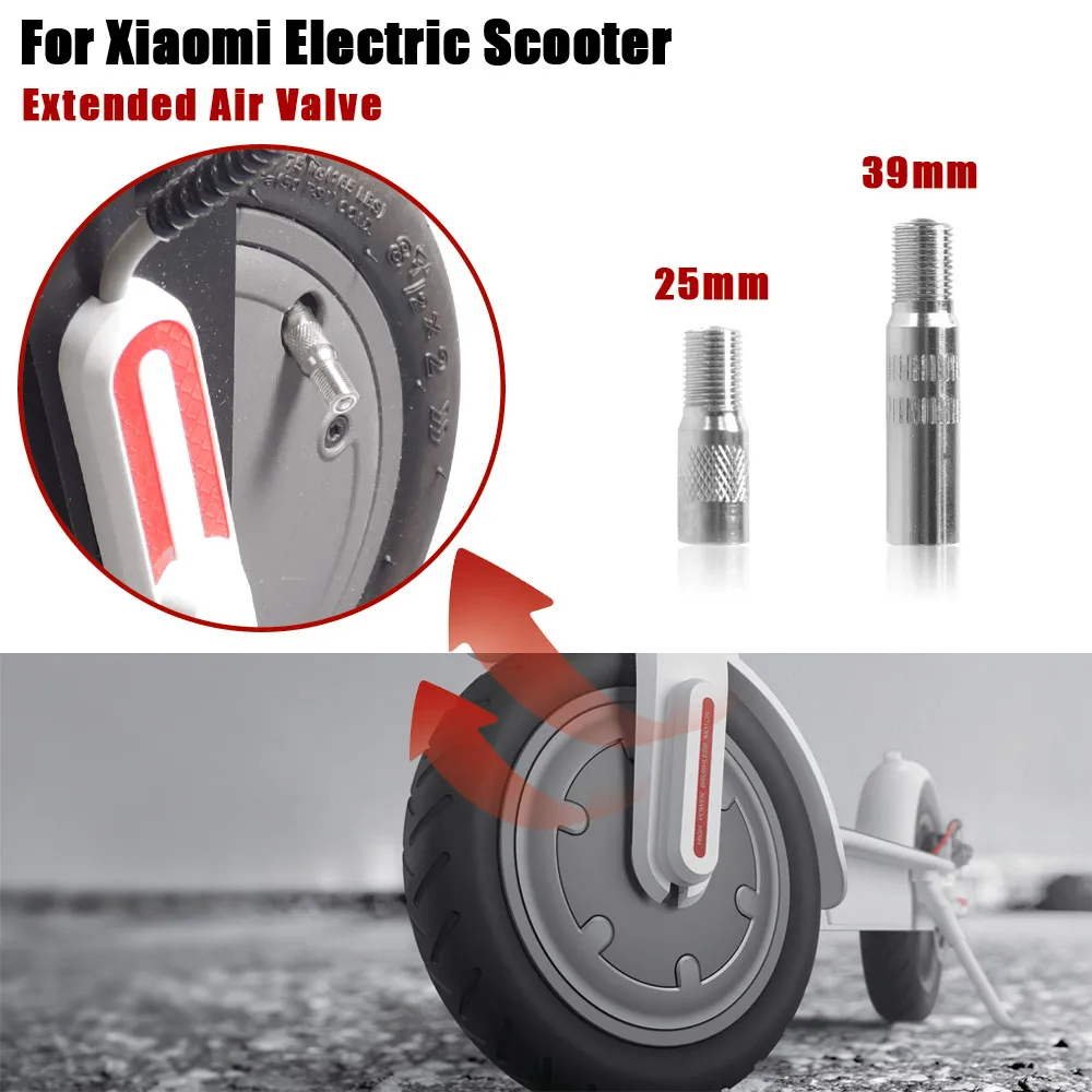 Inflatable Air Nozzle Replacement for Xiaomi MI 3 M365 Pro pro2 1S Scooter Front Wheel Motor Inflatable Extension Air Valve