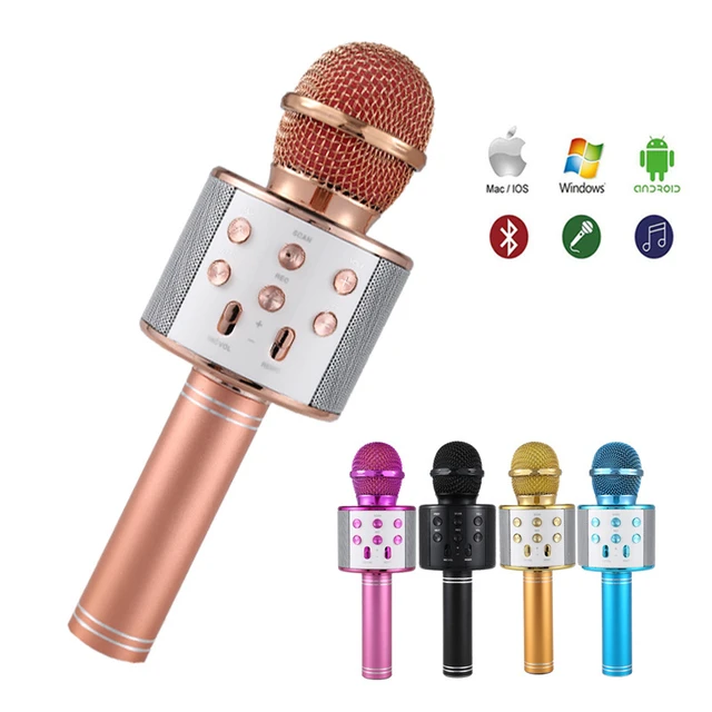Professional Bluetooth Wireless Microphone Usb Handheld Karaoke Home Ktv Mic Speaker For Music Player Recorder - Microphones - AliExpress