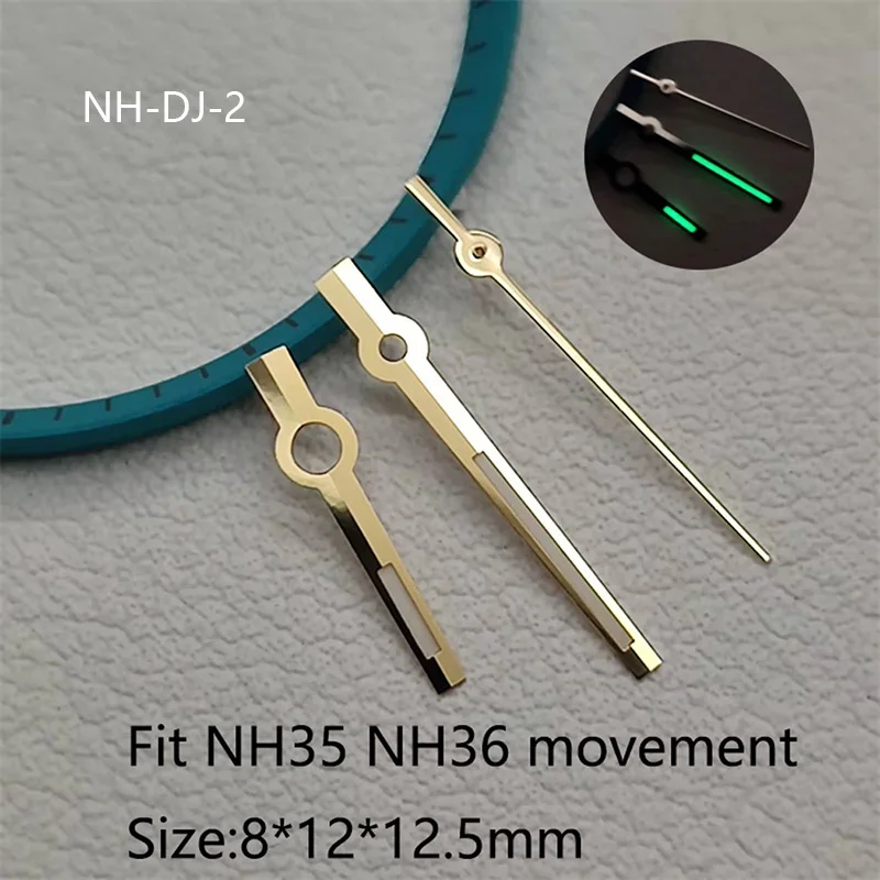 Watch Accessories Polished Silver Aiguille NH35 Watch Hands Needles C3 Lumen Pointer Datejust For Seiko NH35/NH36 Replacement Part