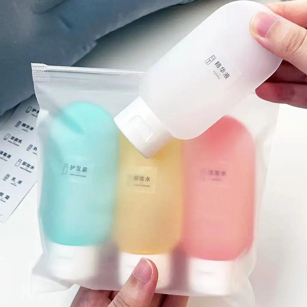 Set of 4 Portable Leak-Proof Travel Bottles