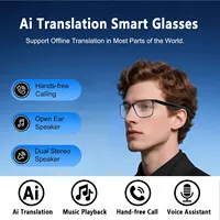 AI smart translation glasses, supporting real-time app translation in 164 languages, photochromic lenses, and flat gray lenses. - Image 4