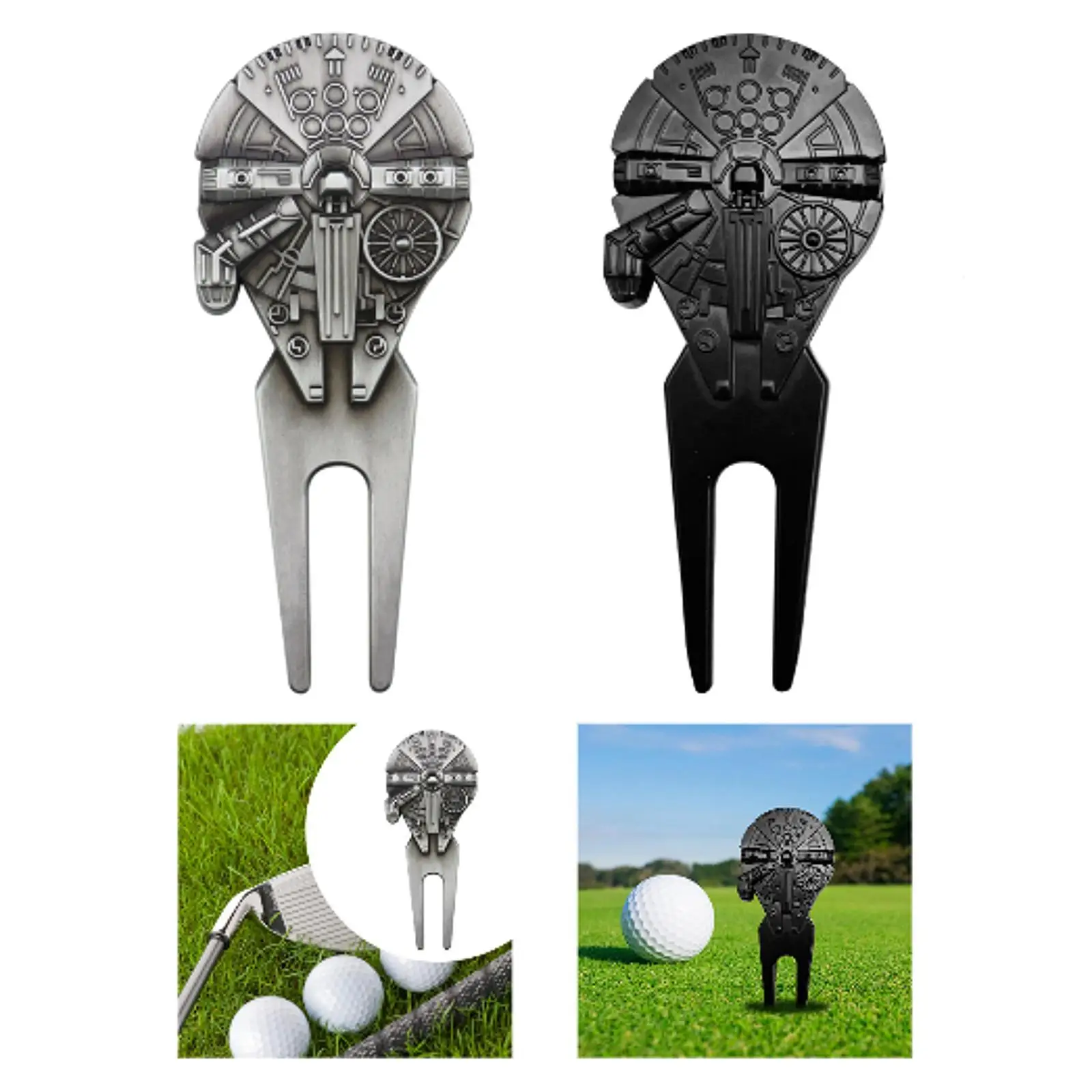 Golf Divot Tool for Golfer Portable Golfing Outdoor Replacement Gift Lightweight Sports Golf Fork Equipment Golf Pitch Fork