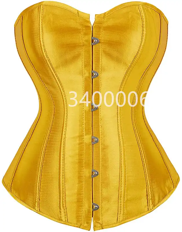 Caudatus Black Corset Top Plus Size Bustiers Overbust Satin Sexy Costume Corselet Brocade Vintage Style Bridal Korsett Women - Image 17