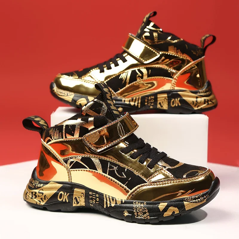 

Winter Kids Sneakers Running Shoes Boys Non-slip Waterproof Casual Shoes Warm Plus Cotton Fashion Teenager Trekking Sport Shoes