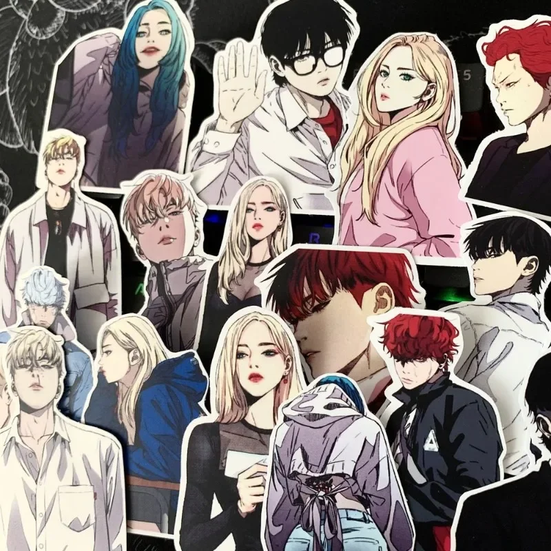 Manga Wind Breaker Adesivo Jay Shelly Coreano Manwha Adesivos Material Escolar Papelaria Criança Bonito Laptop Ipad Decoração Caixa do Telefone - Imagem 2