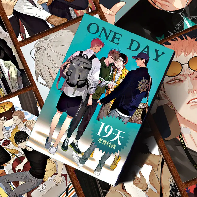 kpop photo cards comics photo cards manga photo cards photo cards 55 Pcs/Set Chinese BL Manwha 19 Days Laser Lomo Card Mo Guanshan, He Tian Cartoon Characters HD Photocard Fans Gift