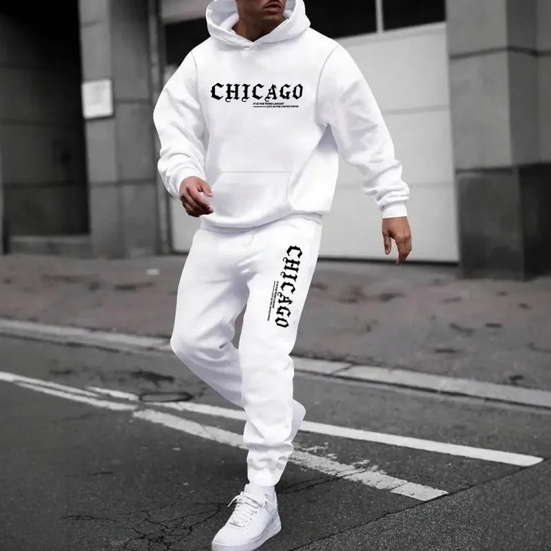 Men's Sports Suits Fashion Tracksuit Women Hoodies + Pants Two Pieces Sets Running Casual Sweatshirts Sweatpants Men's Clothing 2