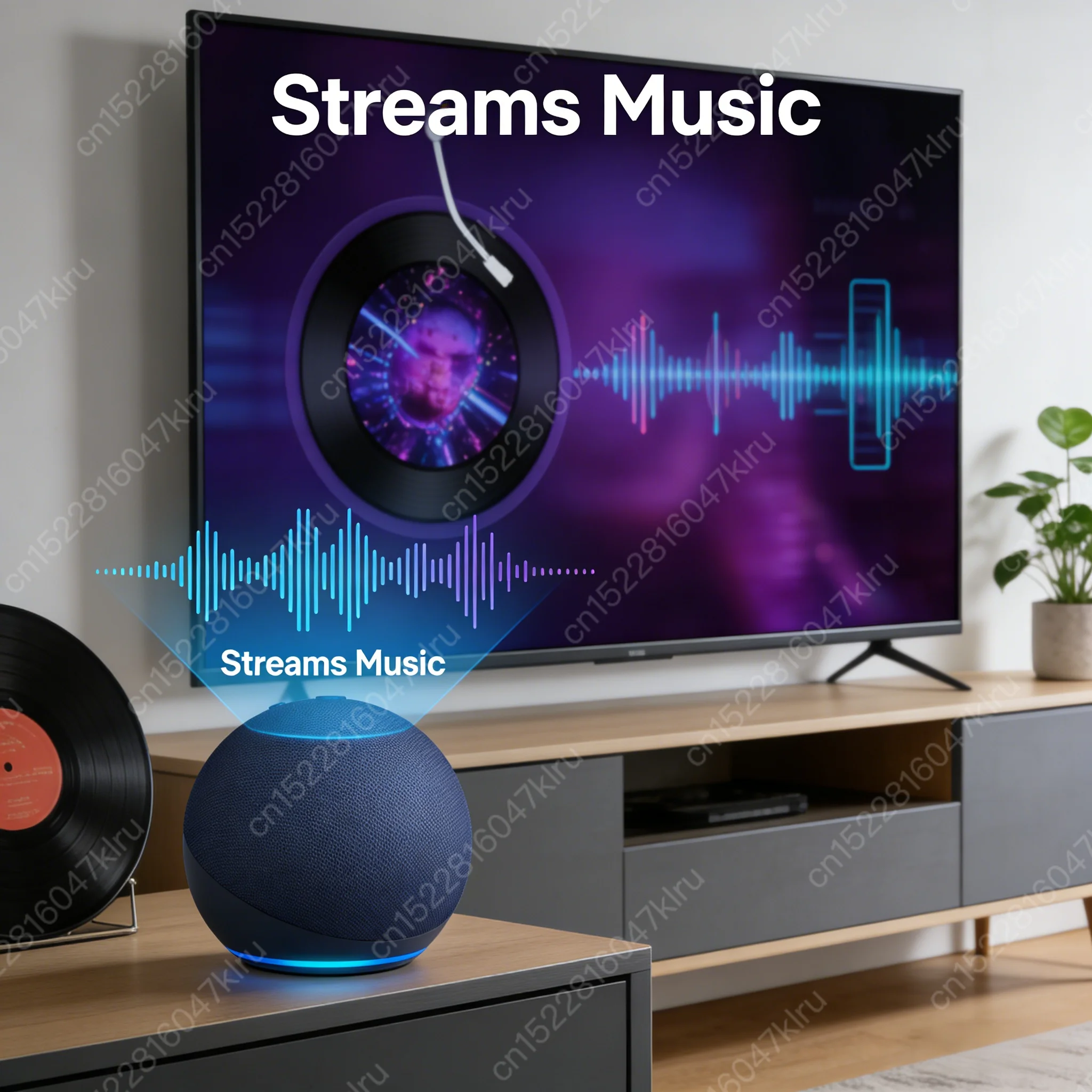고품질 도트팝 음성 명령 와이파이 블루투스 스테레오 음악 스트리밍 홈 오피스 알람 LED 스마트 스피커
