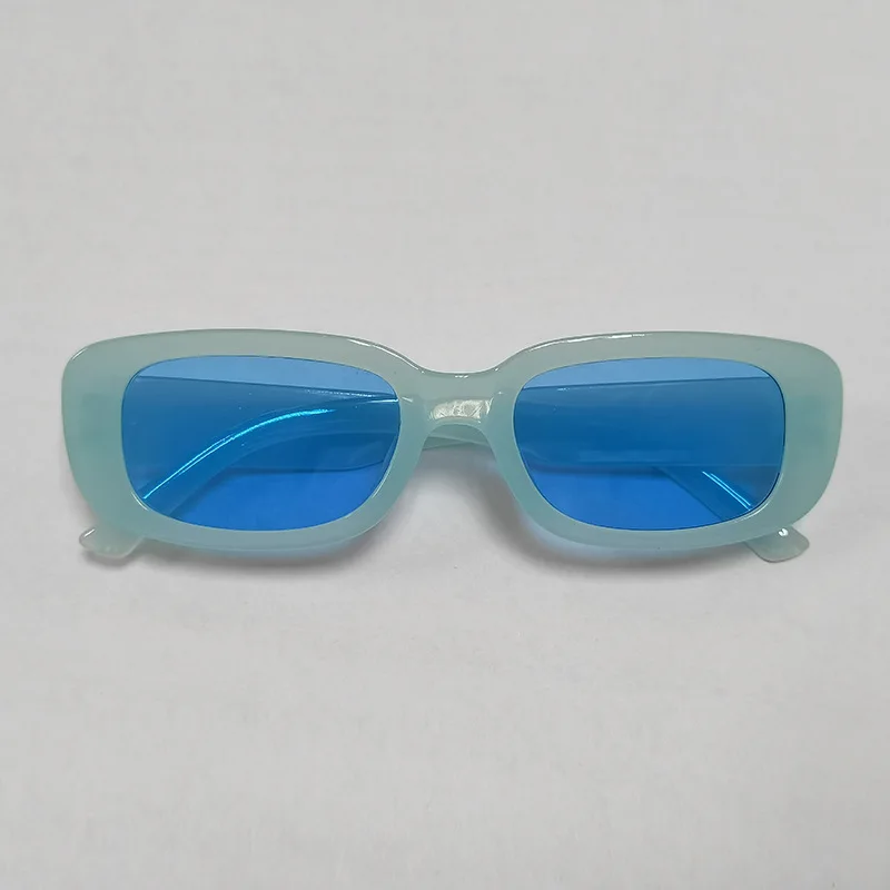 2023 Small Rectangle Frame Sunglasses Jelly Color UV400 Protection Sun Glasses Goggles Summer Beach Street Eyewear for_voghion.com