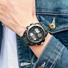 Black Sports Watch for Kids Students Men's Multifunction LED Digital Watch Waterproof Luminous Alarm Clock Electronic Watches 6