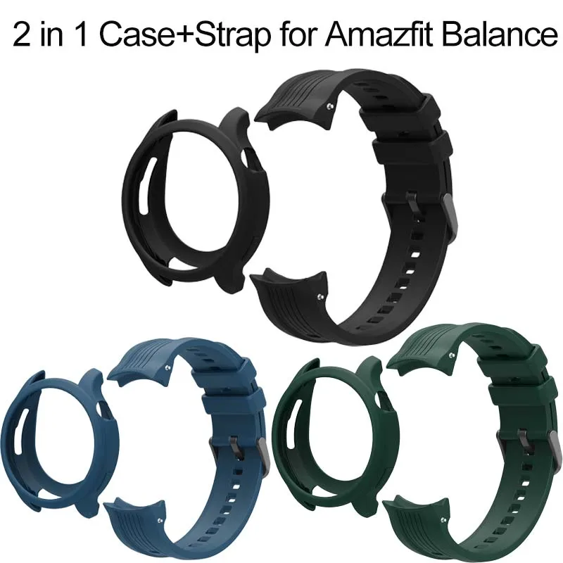 Silicone Strap with Protective Case Cover
