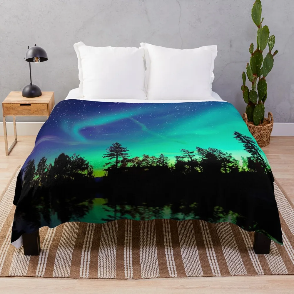 Aurora Borealis Coperta Da Tiro Soffici Coperte Ponderate Decorative Shaggy