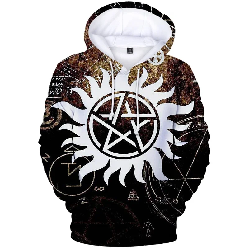 

2023 New Supernatural 3D Hoodie Sweatshirts Women Men Spring Autumn Men's Hooded Hoody Funny Oversized Streetwear Sweatshirts