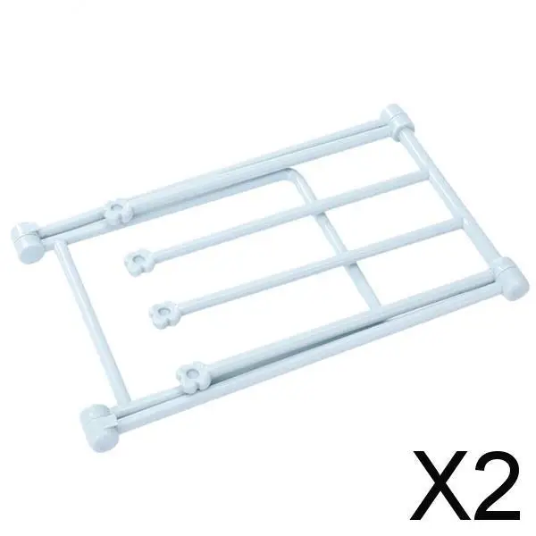 2X Foldable Wall Hanging Cupboard Cutting Board Holder Storage Rack Blue