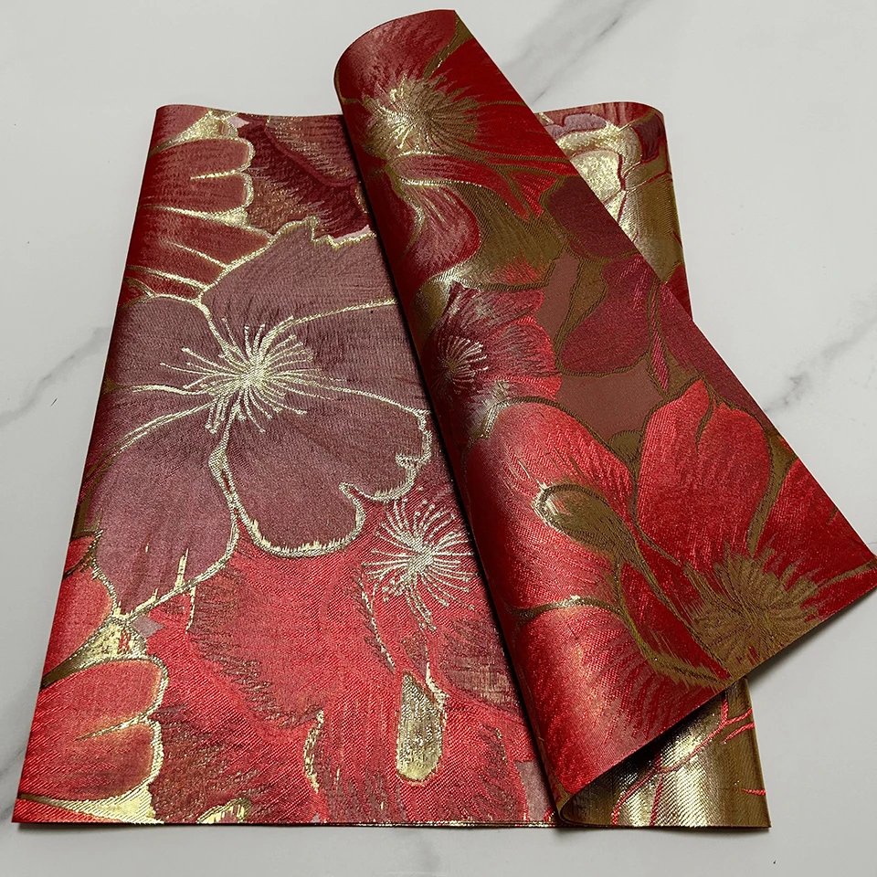 2,5 Yards Afrikanisches Sego Gele Stoff-Set, Damast-Kopftuch & Wickeltuch zum Nähen, Nigerianisches Kopfbedeckungsmaterial TXH-23-13 – Detail 10