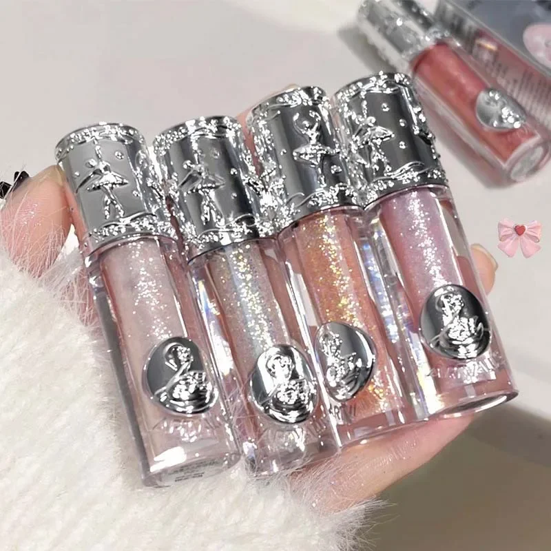 Liquid Eyeshadow Pearlescent Shimmer Long Lasting Monochrome Pearly Fine Sparkling Sequins Eye Shadow Highlighter Quick Drying 4
