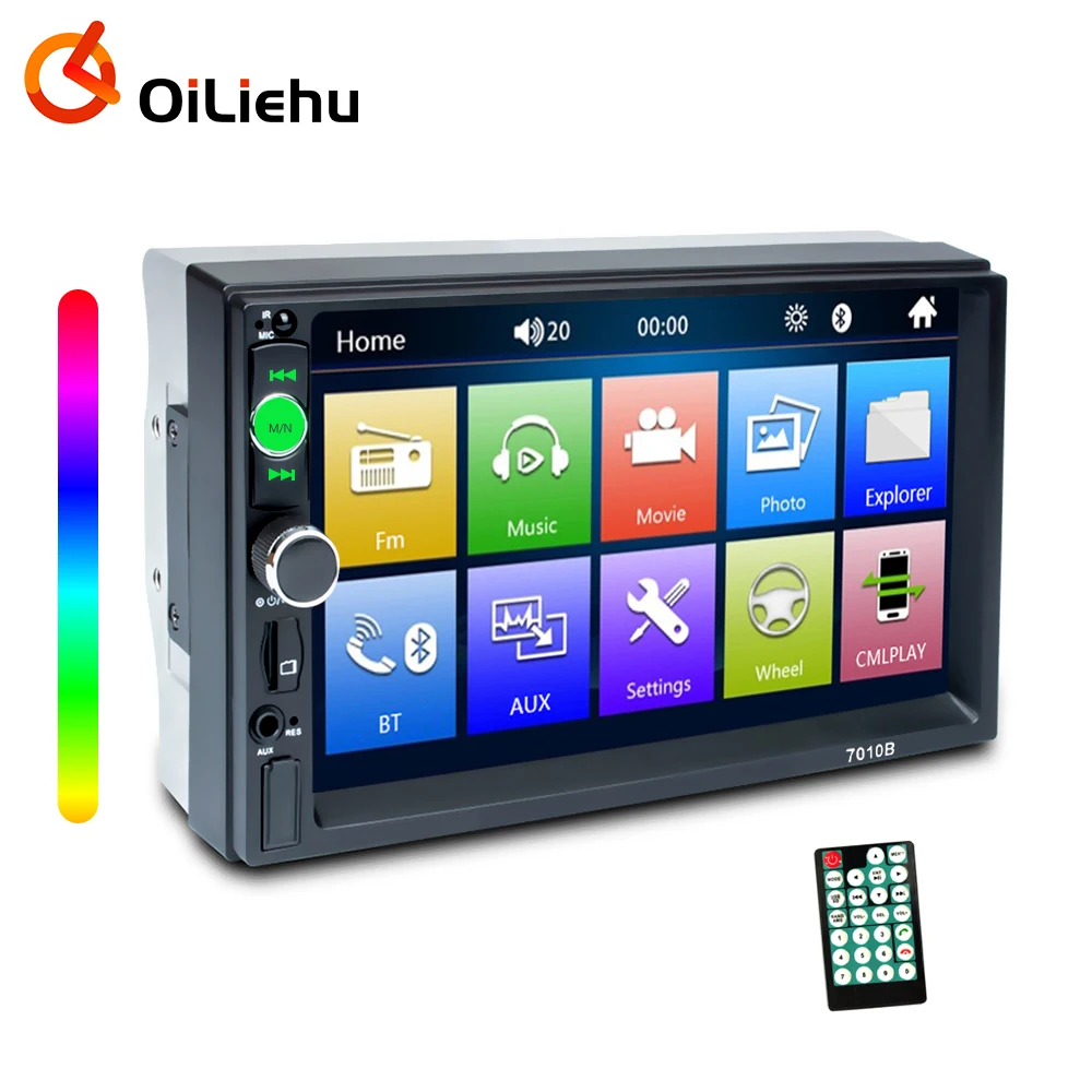 OiLiehu 2Din 7" Car Radio Apple Carplay Android Auto Stereo Receiver Touch Screen Bluetooth FM SD USB TF HD MP5 Player Autoradio android car video player Car Multimedia Players