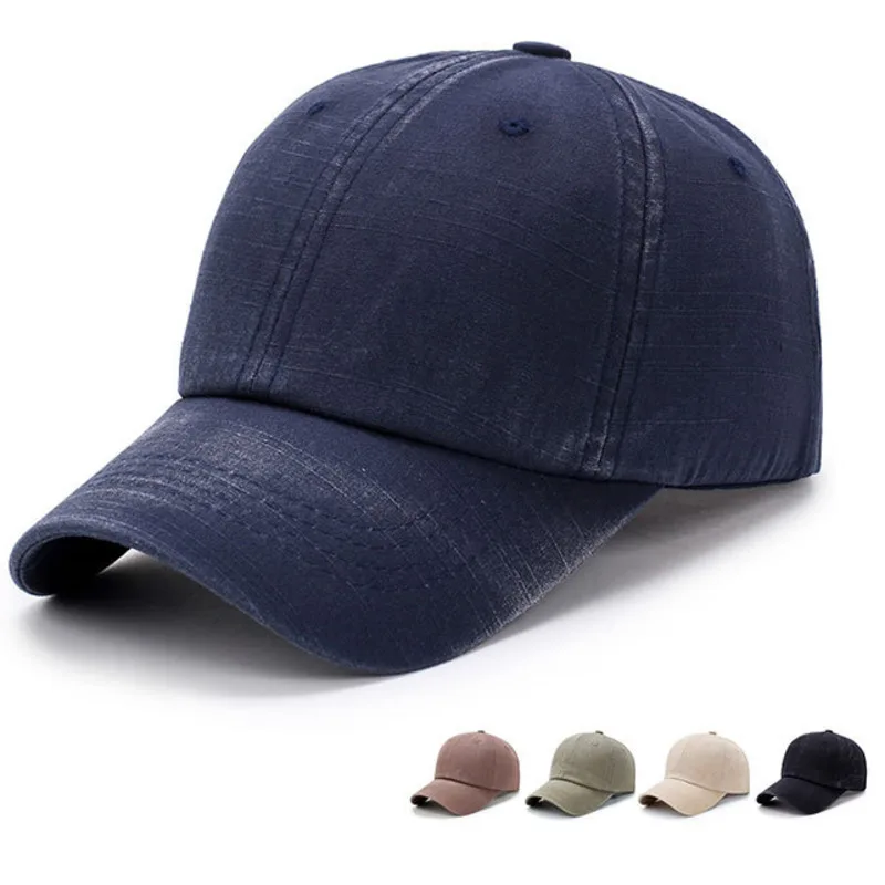 

Vintage Washed Cotton Plain Baseball Caps Adjustable Unstructured Soft Blank Casual Dad Ball Hats For Men Women