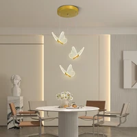 Nordic Butterfly Restaurant Pendant Light, Bedside Indoor Living Room Bedroom Dining Room Kitchen Decoration LED Lighting 6
