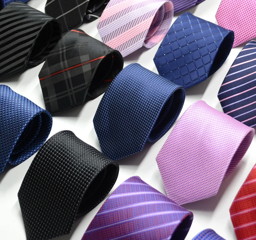 

Men's Tie New Business Tie Solid Stripe Arrow Jacquard Tie Wholesale Hot Sale