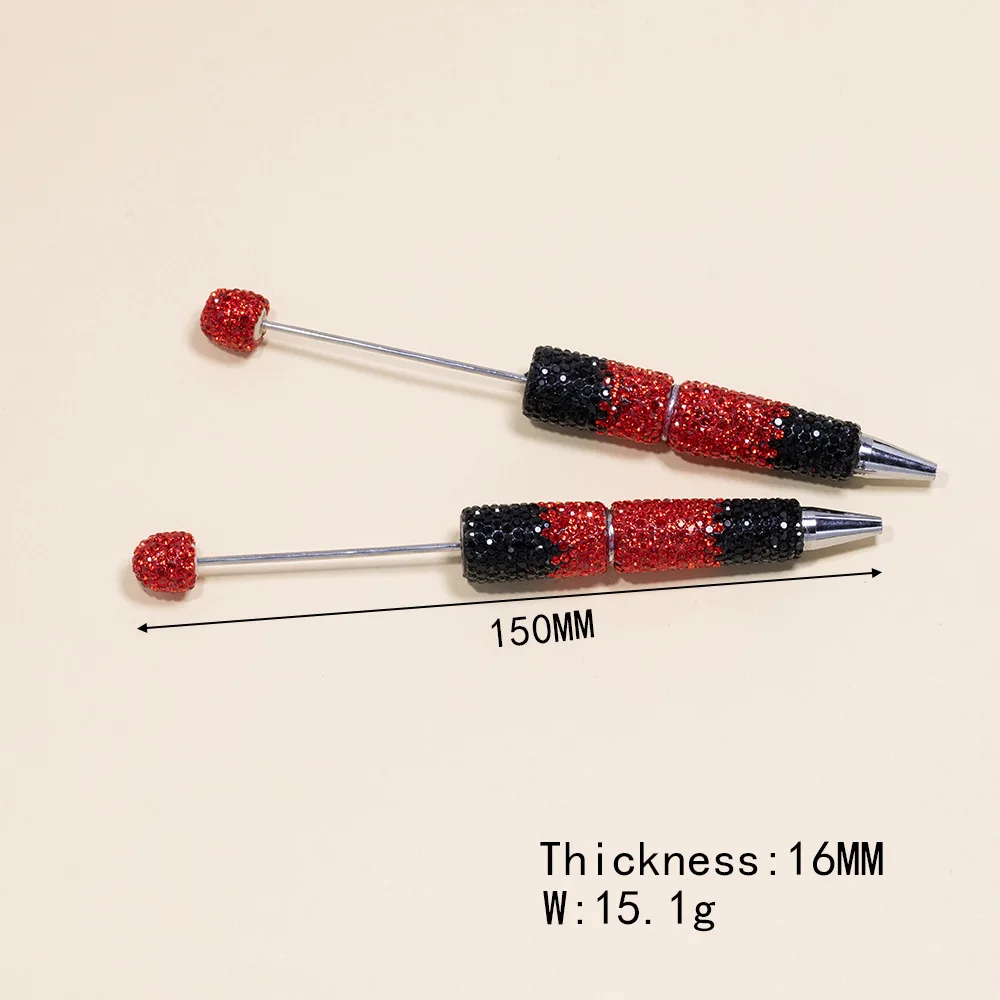 새로운 컬러 비즈 펜, DIY 쥬얼리, 수제 선물, 비즈 볼펜, 럭셔리 펜, 카와이 문구, 귀여운 사무실 액세서리, 50 개