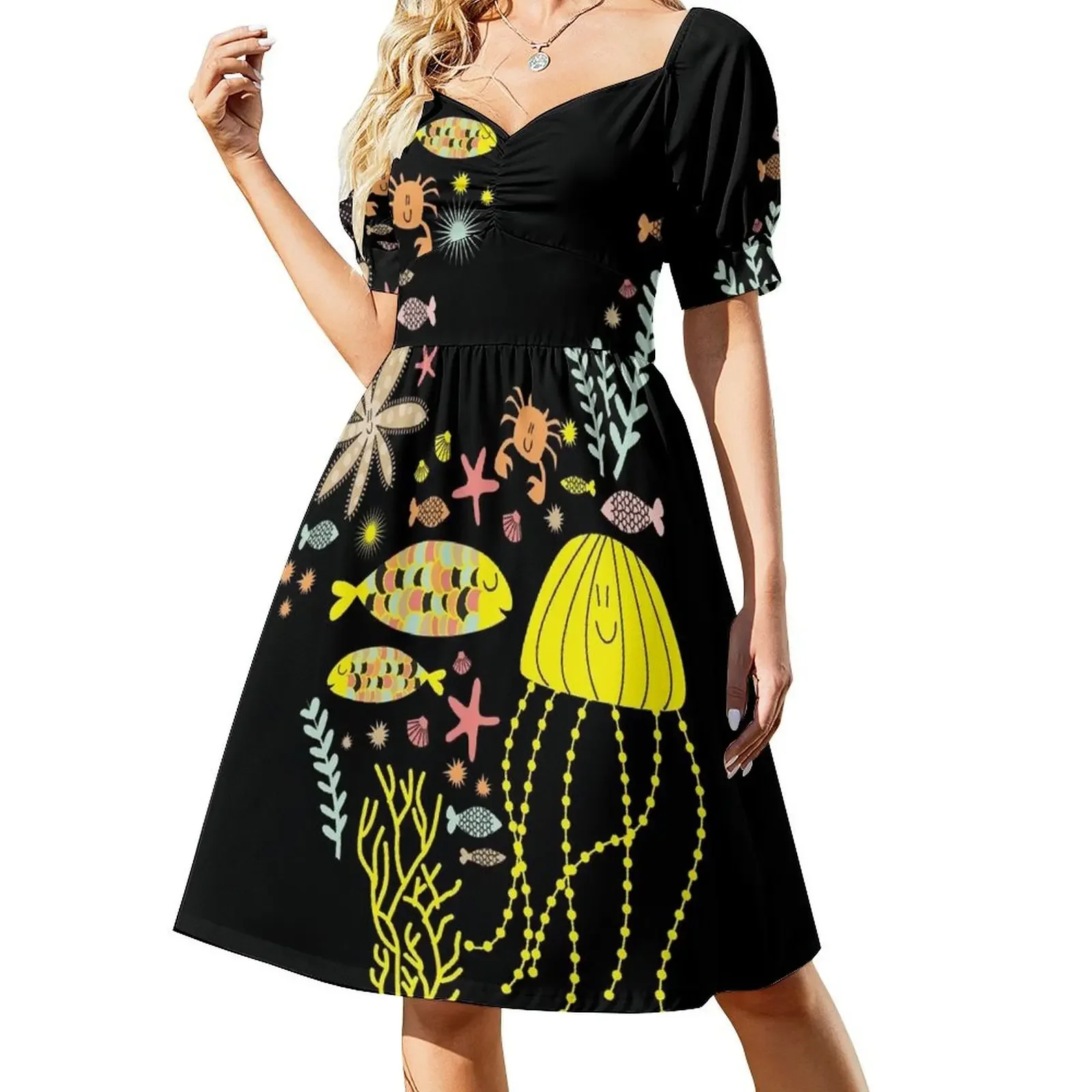 Gran Barrera de Coral Vestido sin mangas Vestidos para fiesta Ropa de mujer Vestido