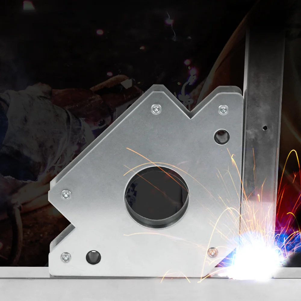 M size 50kg Magnetic Welding Fixer 45&deg; 90&deg; 135&deg; Multi-angle Weld Positioner Positioner Hole Welding Auxiliary Tools 1 Pc