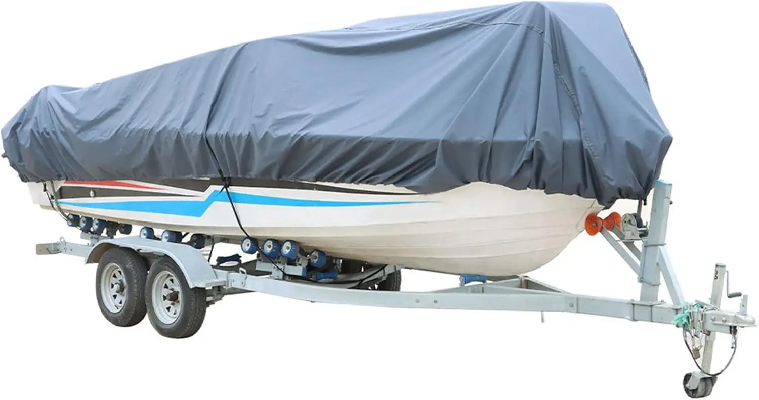 14-16ft 90 Beam Width Gray Heavy Duty PEVA for V-Hull Fishing Boat Tri-Hull Runabout Bass Boat Fish Ski Pro-Style Bass