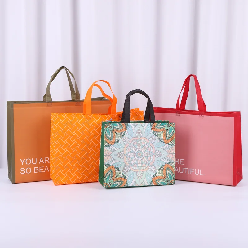 StoBag 25pcs Wholesale Non-woven Shopping Bags Tote Fabric Clothes Packing Portable Waterproof Storage Reusable Large Pouch Home 2