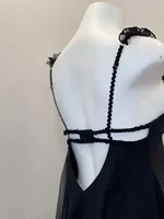 Pyjama Sexy en dentelle à volants pour femmes, avec coussin de poitrine, bretelles, robe de nuit, Lingerie, nouvelle collection 2023 5