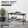 2 Tier Metal Storage Shelves for Kitchen, Office, and Garage Organization 3