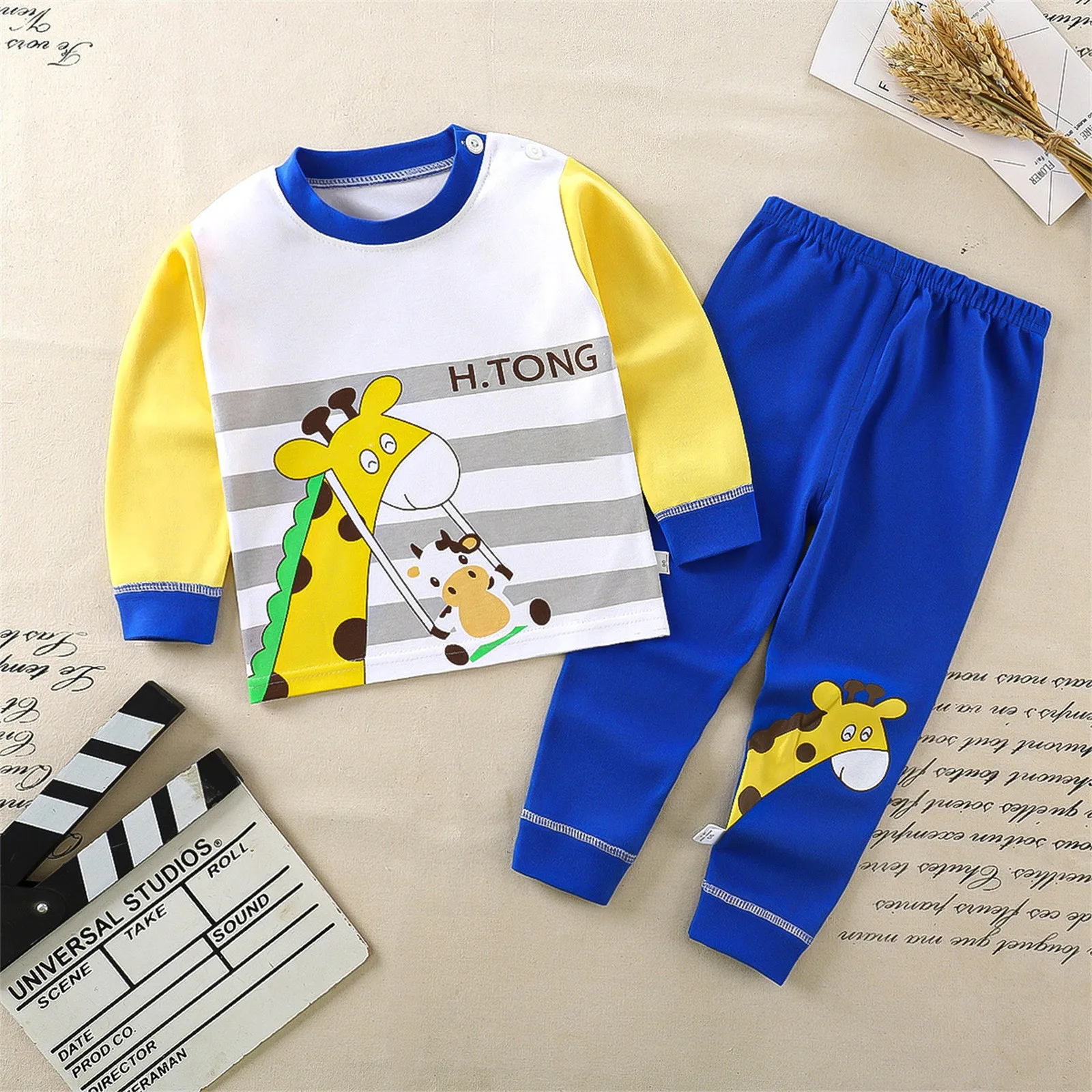 Toddler Kids Infant Newborn Baby Boys Girls Long Sleeve Cartoon Tops Pj&rsquo;s Pants Sleepwear Pajamas Size 3 Boy Pajamas 18 Months