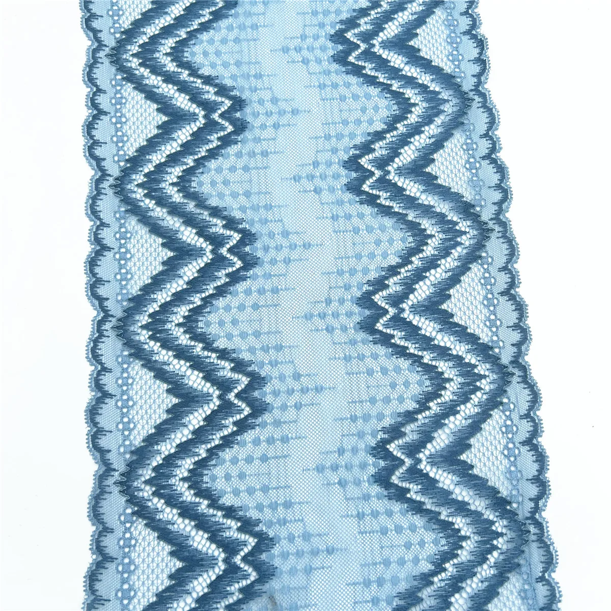 Wholesale Width 20cm Blue Elastic Stretch Lace 6