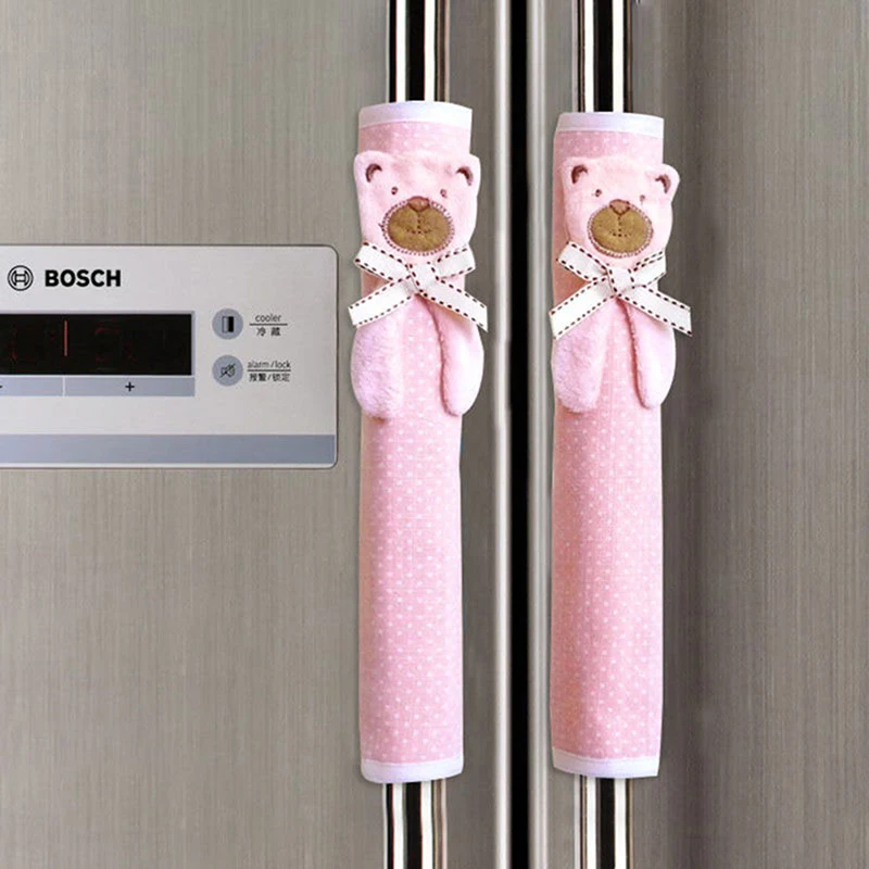 1Pc Fabric Polka Dot Doorknob Gloves Cloth Handle door knob covers door handle covers Door Fridge Home Cover Handle