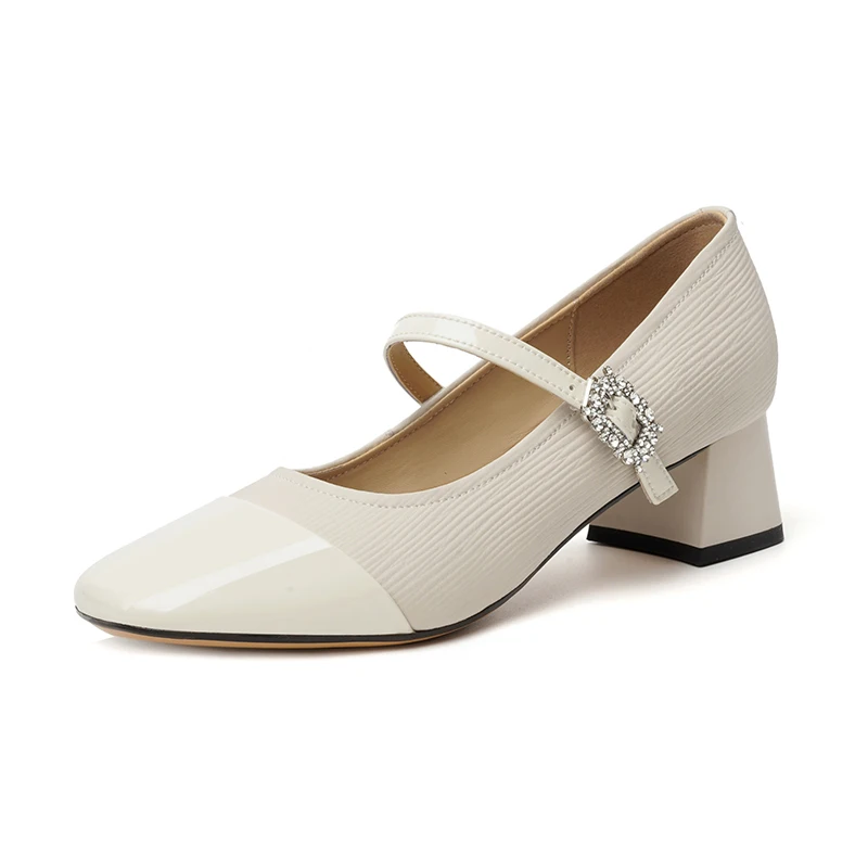 AIYUQI Mary Jane Women Shoes Genuine Leather 2024 New Women's Spring Shoes Mid-Heel Fashion Women's Office  Shoes