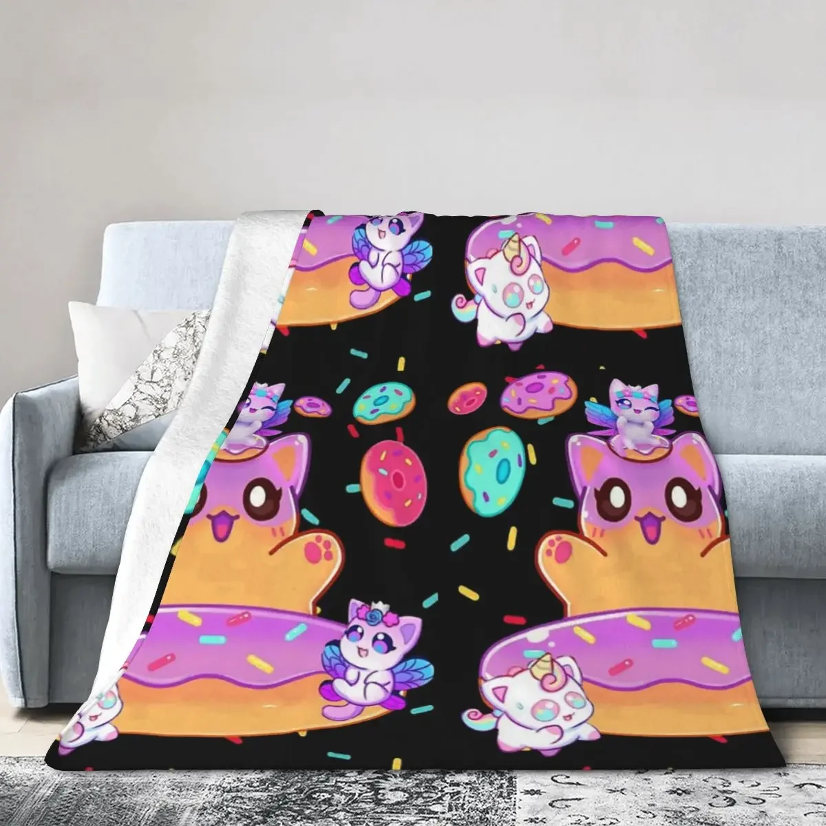 Aphmau Meow Plushies Anime Cats Coperte Soft Warm Flanella Coperta Da Tiro Peluche Per Letto Soggiorno Picnic Viaggio Casa Divano