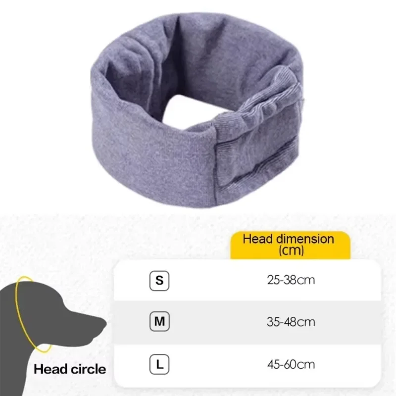 Dog Grooming Ear Muffs Noise-Proof Washable Dog Neck Ears Adjustable Multifunctional Soothing Mood Pet Warm Head Cover