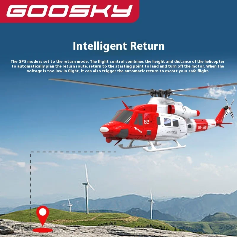 구스키 E2 Uh-1y 베놈 1/35 GPS RC 헬리콥터 듀얼 브러시리스 다이렉트 드라이브 6채널 BNF/RTF