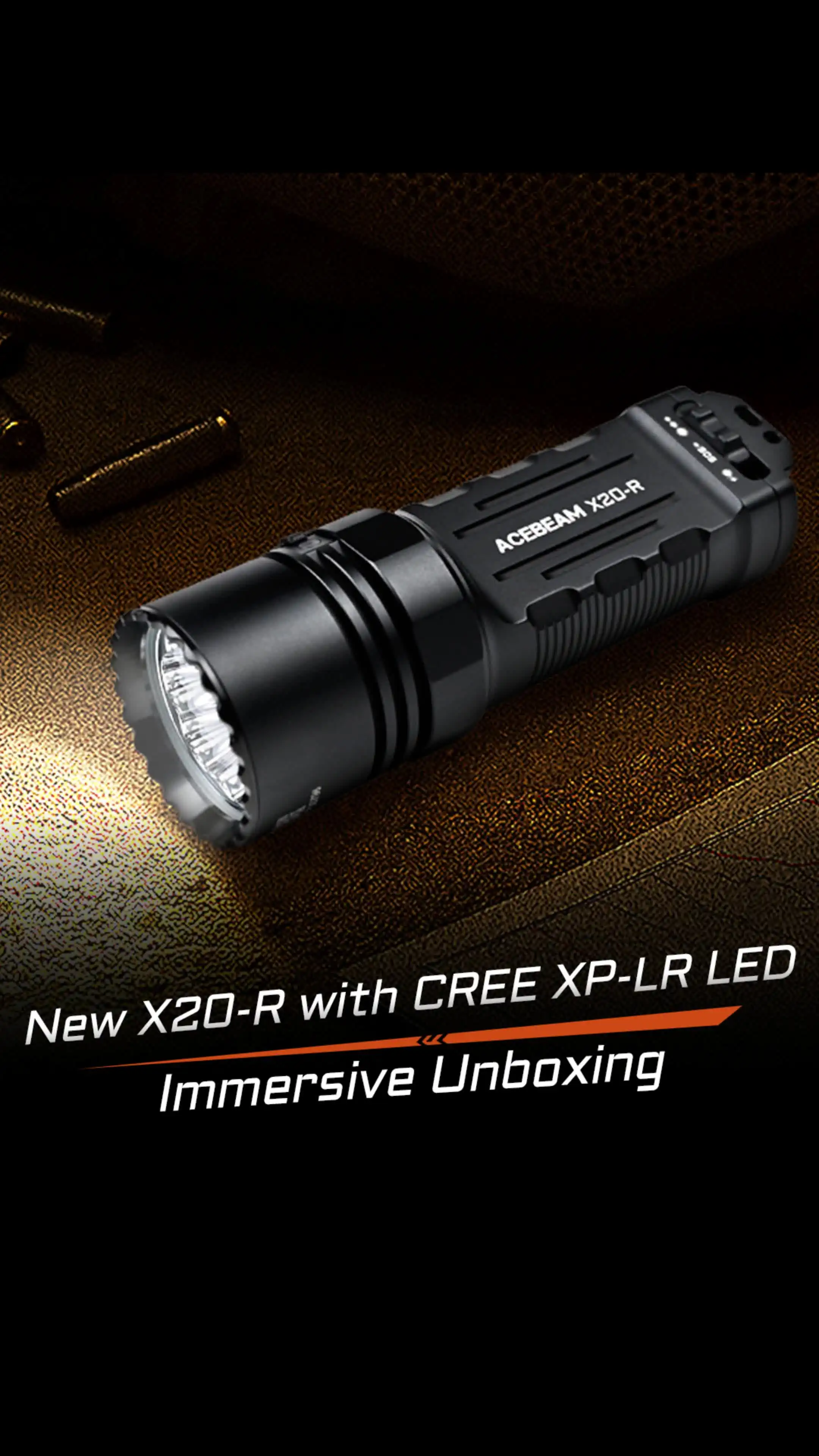ACEBEAM タクティカル懐中電灯 X20-R USB C 充電出力 SFT-25R LED 8000