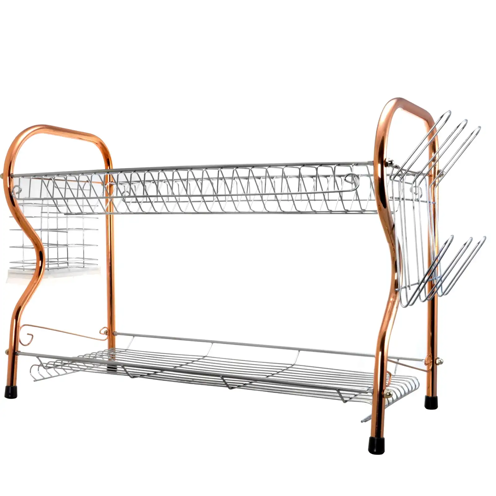 

Better Chef 2-Tier 22 in. Chrome Plated Dish Rack in Copper